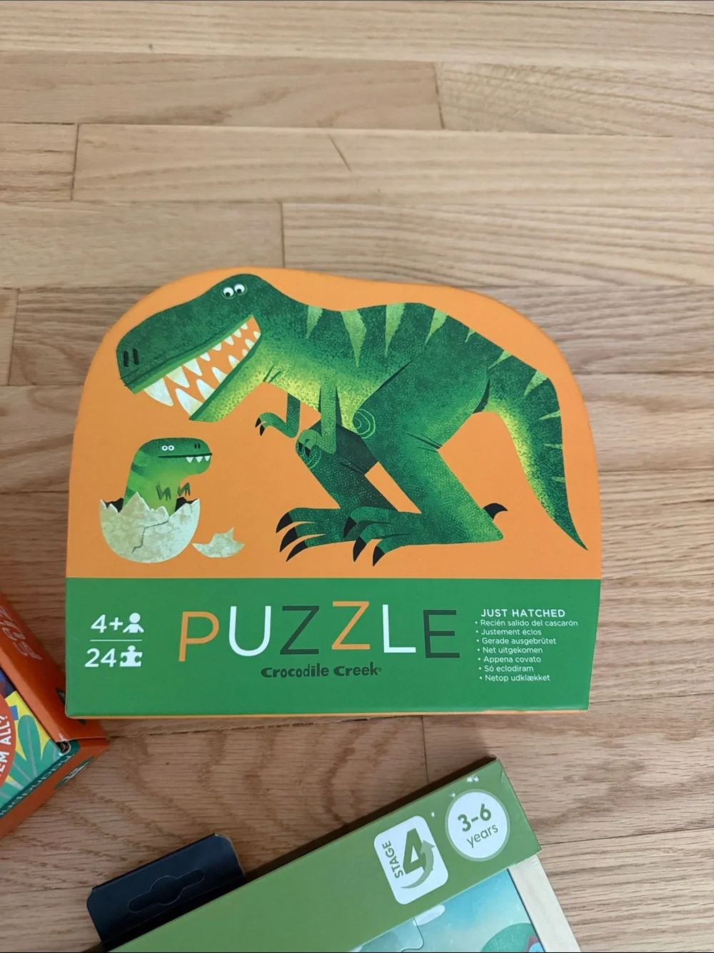 NWT Jigsaw Puzzle bundle (x3) - Green Wooden Dinosaur Jigsaw for Kids